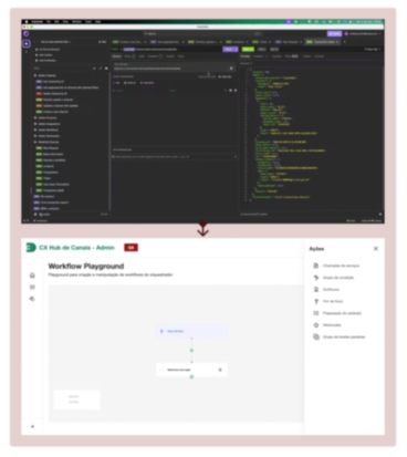 Da configuração técnica ao editor visual: estudo da transição para um fluxo mais acessível.